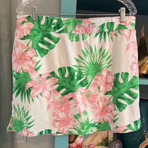 Izod Golf Skort with Pink and Green Floral Design XL
